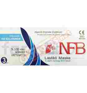 MÁSCARAS DE PROTEÇÃO DE 3 DOBRAS 100 Peças