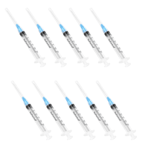 SERINGAS 3ML 1,5IN 10 PEÇAS Crowx Labs EUA SERINGAS 3ML 1,5IN 10 PEÇAS Crowx Labs EUA